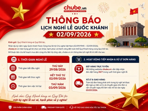 THÔNG BÁO LỊCH NGHỈ LỄ QUỐC KHÁNH 02/09/2026