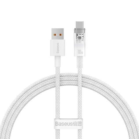 Cáp sạc tự ngắt Baseus Explorer USB to Type C 100w kiểm soát nhiệt thông minh