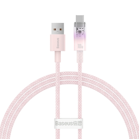 Cáp sạc tự ngắt Baseus Explorer USB to Type C 100w kiểm soát nhiệt thông minh