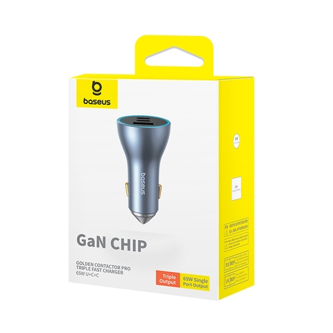 Bộ sạc ô tô sạc nhanh Baseus Golden Contactor Pro GaN U+2C 65W