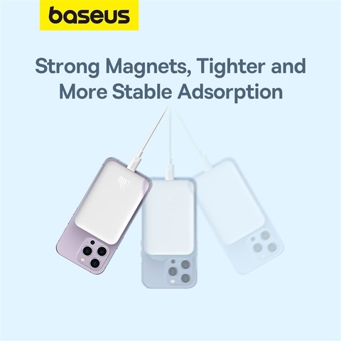Pin sạc không dây tích hợp nam châm 20W OS-Baseus Magnetic Mini Air Wireless Fast Charge Power Bank