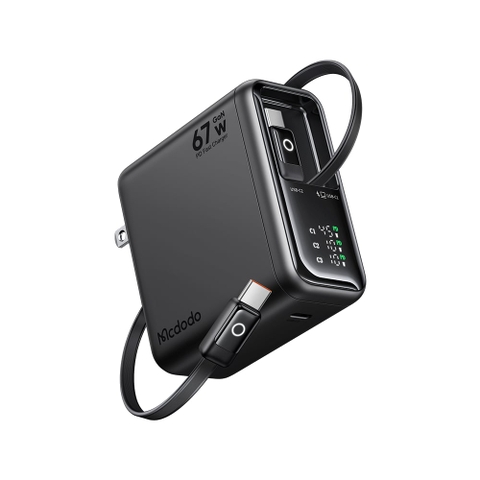 Củ sạc nhanh kèm cáp dây rút MCDODO CH-863 FreeGo Pro 67W Apple AVS