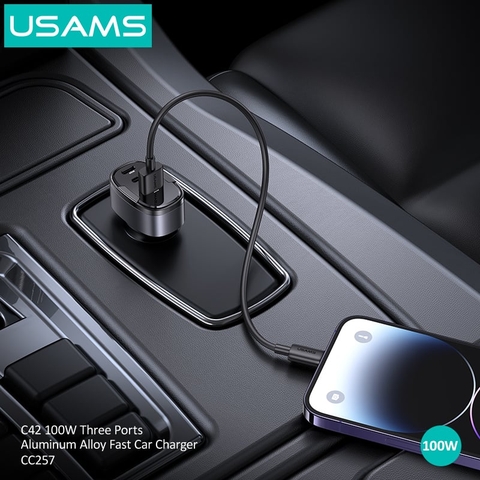 https://chube.vn/tau-sac-xe-hoi-usams-cc257-c42-100w-3-cong-aluminum-alloy-fast-car-charger