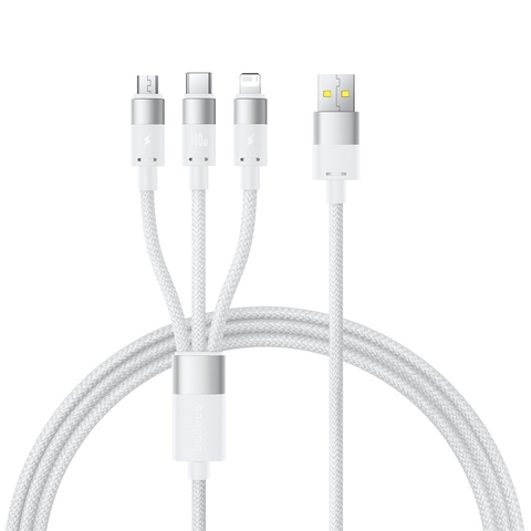 Cáp Sạc Baseus StarSpeed 1-for-3 100W/2.4A/18W USB to C+L+M
