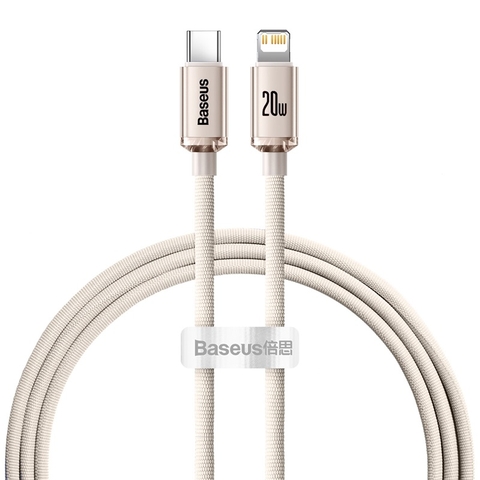 Cáp sạc nhanh 20W Baseus Crystal Shine Series Fast Charging Data Cable Type-C to Lightning