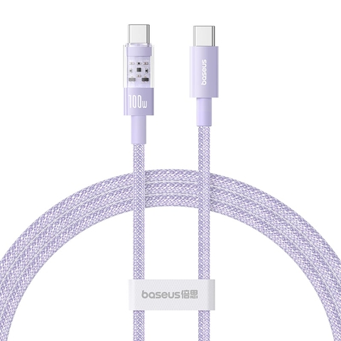 Cáp dữ liệu sạc nhanh 100W Baseus Gem C to C
