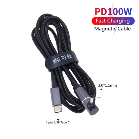 Cáp sạc từ tính 100W Type-C to DC Cho Laptop