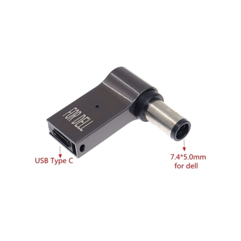 Đầu chuyển Type-C sang DC laptop 100W góc vuông