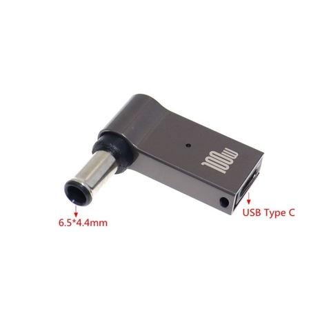 Đầu chuyển Type-C sang DC laptop 100W góc vuông