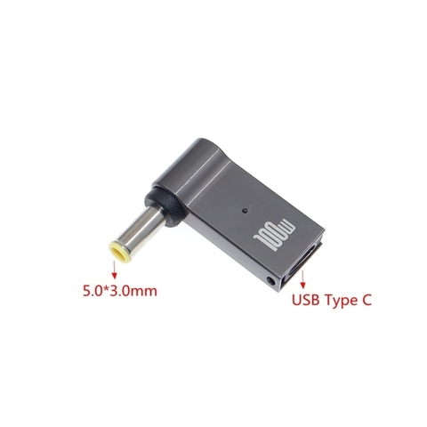 Đầu chuyển Type-C sang DC laptop 100W góc vuông