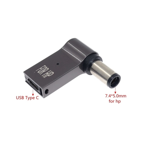Đầu chuyển Type-C sang DC laptop 100W góc vuông