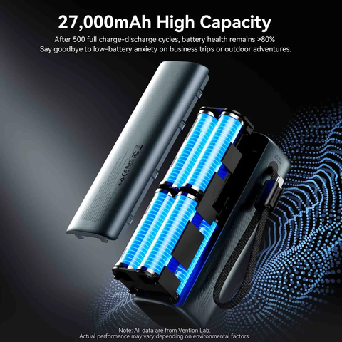 Pin dự phòng Vention FKG 27000mAh 200W màn hình TFT