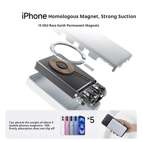 Pin dự phòng Cuktech WPB100N 10000mAh kèm đế sạc từ tính