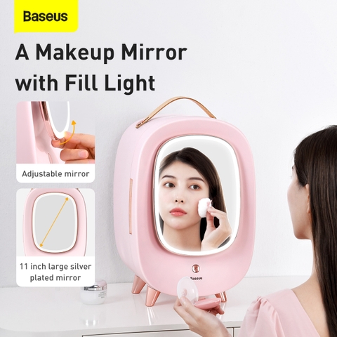 Tủ lạnh mini Baseus Beauty Fridge (13L, có gương trang điểm)
