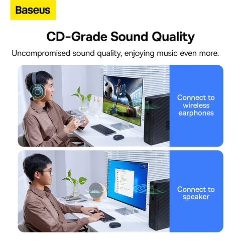 USB Bluetooth Baseus BA07 cho máy tính, laptop Windows
