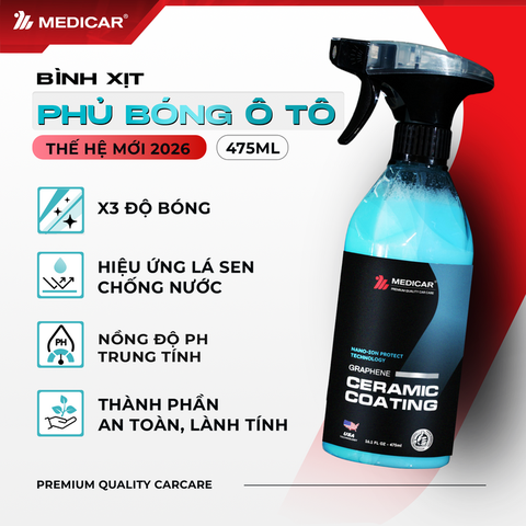 Dung dịch phủ bóng Ceramic Medicar 475ml