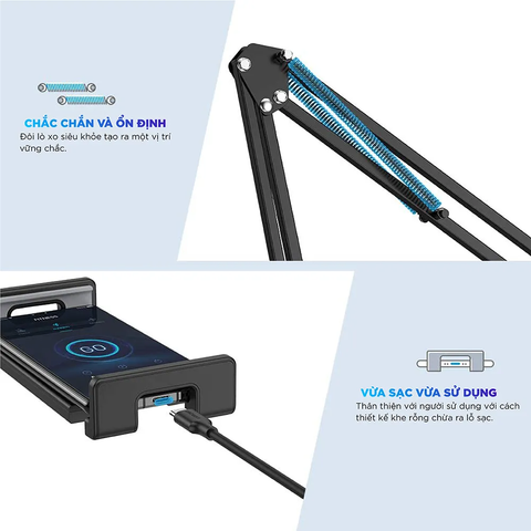 Giá đỡ điện thoại, máy tính bảng kẹp bàn UGREEN LP142