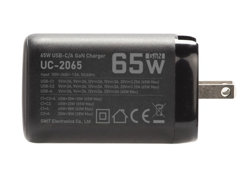 Bộ sạc du lịch GaN USB-C/A SWIT UC-2065 65W