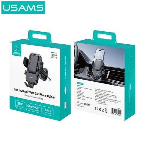 Giá đỡ điện thoại USAMS ZJ090 kẹp cửa gió, xoay 360°