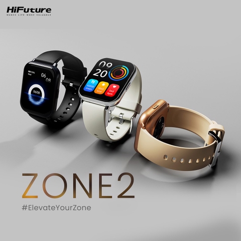 Đồng hồ thông minh HiFuture Zone 2 (1.96inch iPS, IP68 Waterproof, 7 Days battery, Health & Sport Smart Watch)