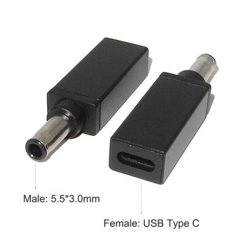 Đầu chuyển USB Type-C sang đầu DC laptop PD 100W