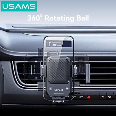 Giá đỡ điện thoại USAMS ZJ090 kẹp cửa gió, xoay 360°