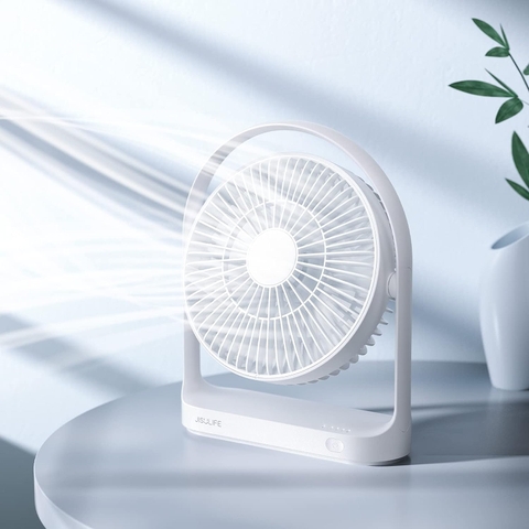 Quạt Để Bàn Tích Điện JISULIFE FA19 Xoay 330 Độ 4000mAh 15H