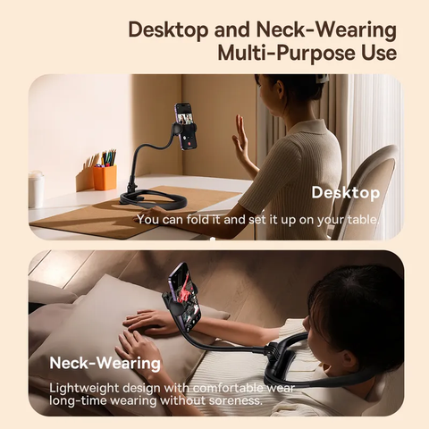 Kẹp đện thoại đeo cổ Baseus ComfortJoy Series Neck Phone Holder Black