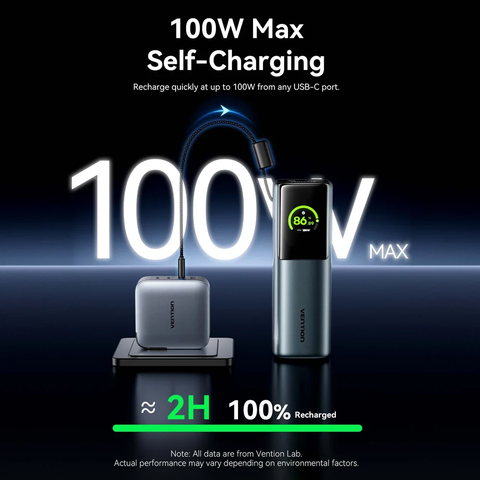 Pin dự phòng Vention FKG 27000mAh 200W màn hình TFT