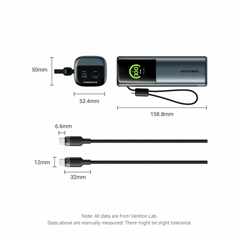 Pin dự phòng Vention FKG 27000mAh 200W màn hình TFT