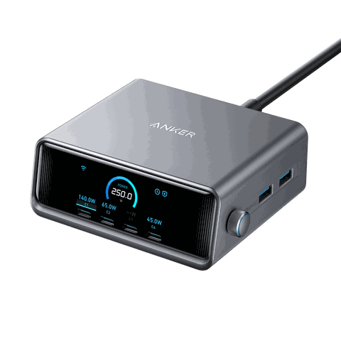 Trạm sạc Anker GaNPrime 4C2A 250W Bạc A2345