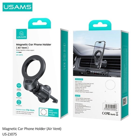 Giá đỡ điện thoại USAMS ZJ075 từ tính, kẹp cửa gió