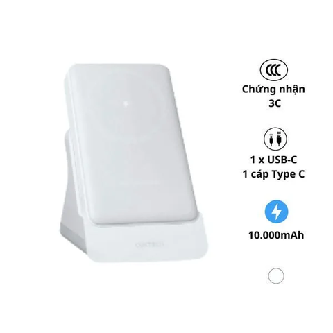 Pin dự phòng Cuktech WPB100N 10000mAh kèm đế sạc từ tính