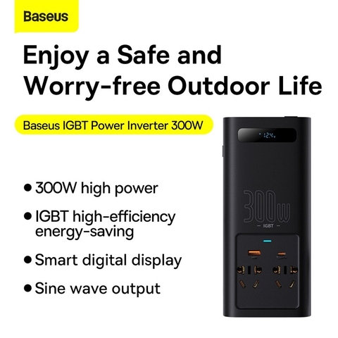 Bộ chuyển đổi nguồn điện Baseus 300W Power Inverter