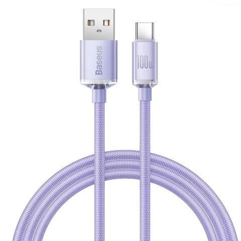 Cáp sạc nhanh 100W USB to Type-C Baseus Crystal Shine Series Fast Charging