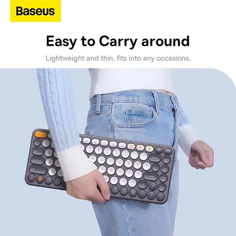 Bàn phím không dây Baseus K01 Wireless Tri-Mode Keyboard Frosted