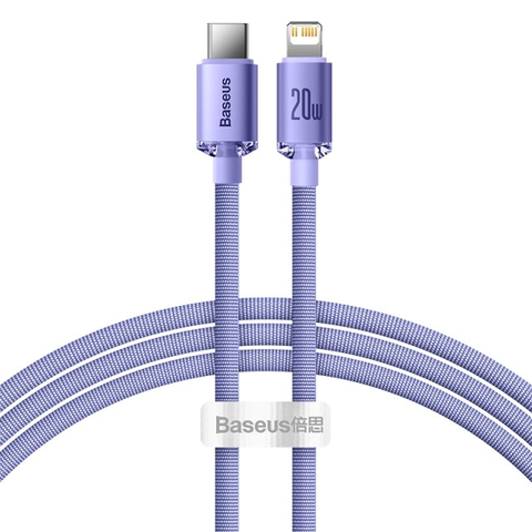 Cáp sạc nhanh 20W Baseus Crystal Shine Series Fast Charging Data Cable Type-C to Lightning