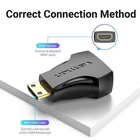 Bộ chuyển Mini HDMI Male to HDMI Female VENTION AISB0