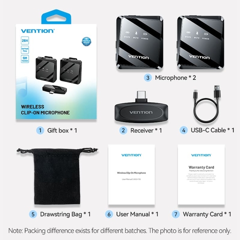 Bộ micro cài áo không dây VENTION NCB