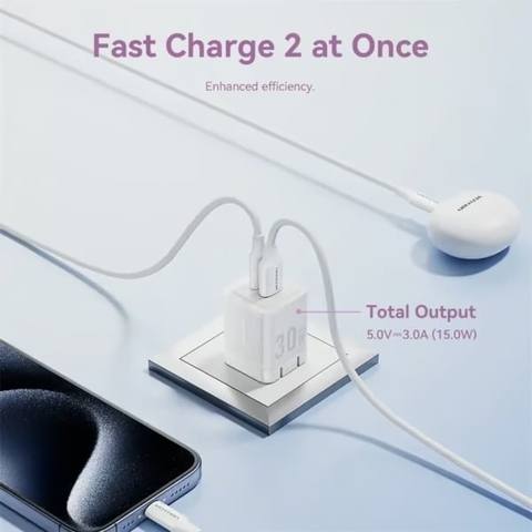 Bộ Sạc Nhanh C+A Kèm Cáp C to C VENTION FEQ 30W