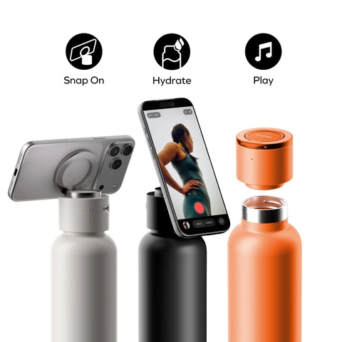 Bình đựng nước kiêm loa không dây từ tính Momax 1-VIBE