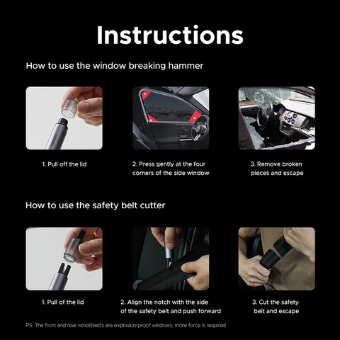 Búa thoát hiểm ô tô 2 in 1 Ugreen 35347