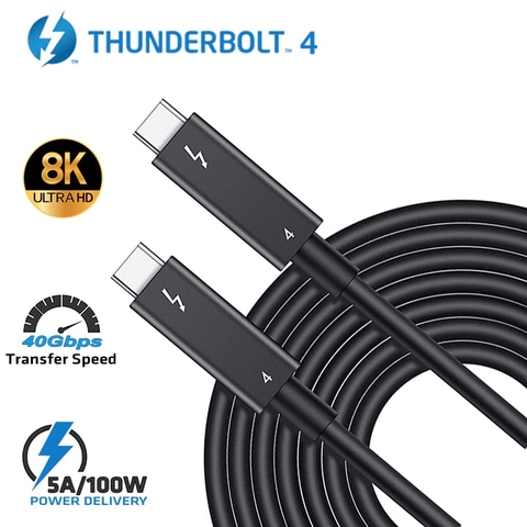 Cáp C2C Choetech A3010 Thunderbolt 4 40Gbps 8K@30Hz 5K@60Hz Dual4K