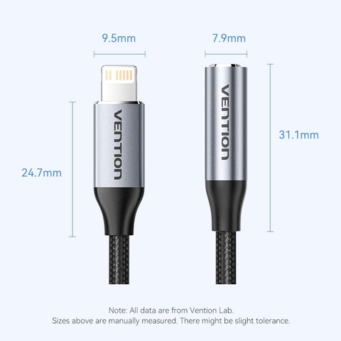 Cáp Chuyển Âm Thanh Lightning to 3.5mm VENTION BMB