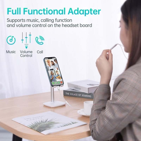Cáp chuyển Lightning Sang Audio AUX 3.5mm Choetech AUX005 cho iPhone