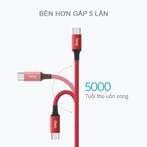 Cáp sạc TypeC Bagi CS200