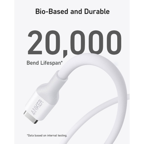 Cáp sạc 30W C to Lightning ANKER 542 TPE Bio-Based A80B1
