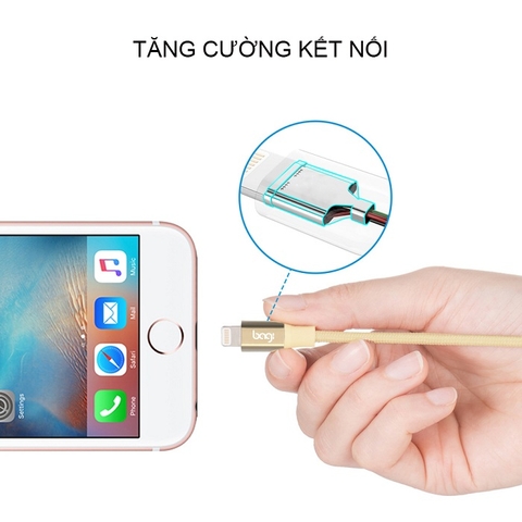 Cáp sạc Lightning Bagi IS200 2m