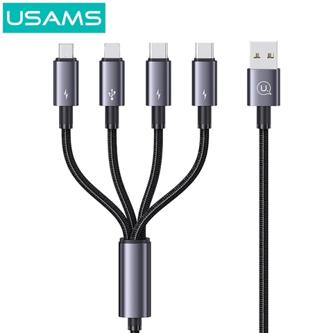 Cáp sạc USAMS SJ739 4In1 15W USB TO 2C+1L+1M