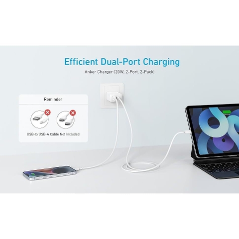 Củ sạc 20W ANKER B2348 kèm cáp C to C 1C1A
